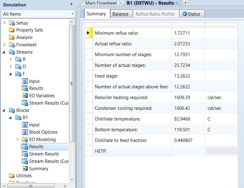 Aspen Plus入门教程（3）-简捷法计算理论板数