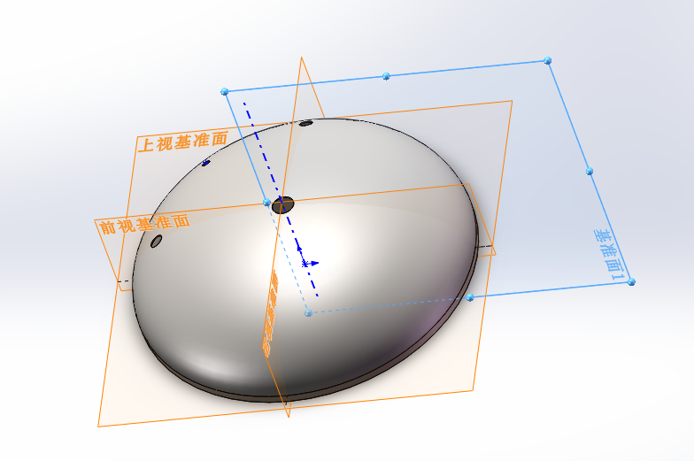 上封头开孔的画法--采用solidworks