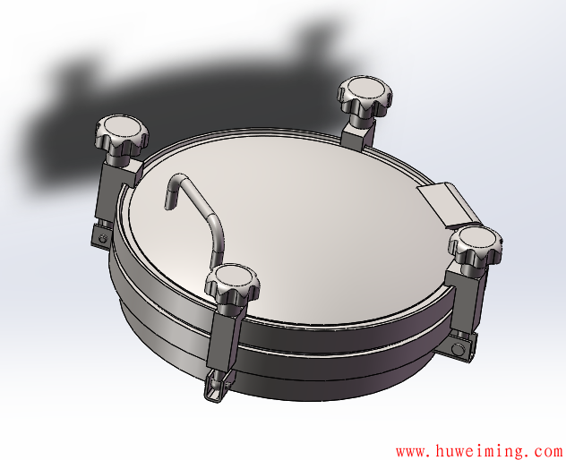 用solidworks画了一个常压快开人孔