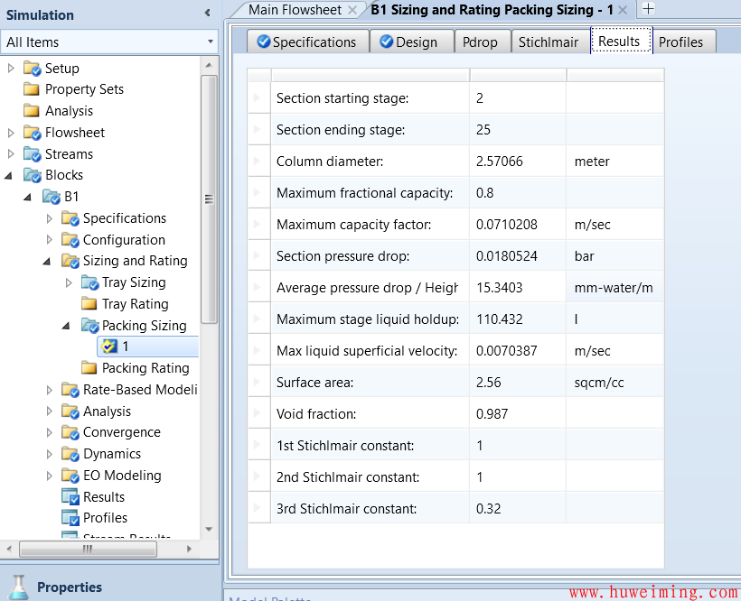 4:查看结果.png Aspen Plus入门教程(6)-精馏塔塔径