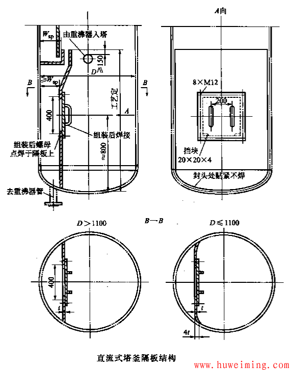 直流式塔釜隔板.png 塔器隔板设计