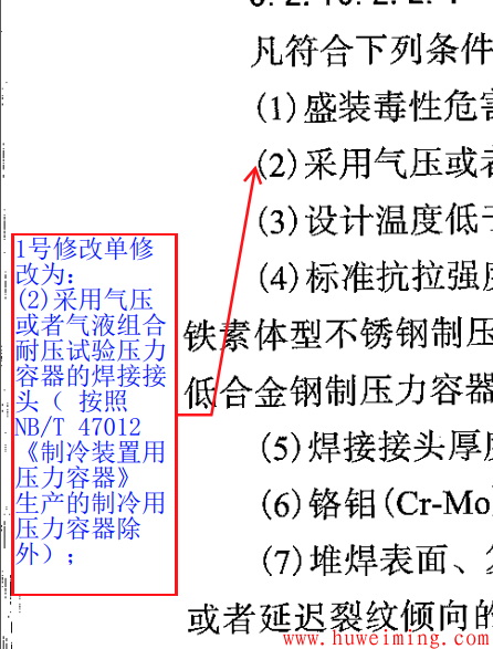 修改示意图.png 《固定式压力容器安全技术监察规程 (第1号修改单)》 提供下载