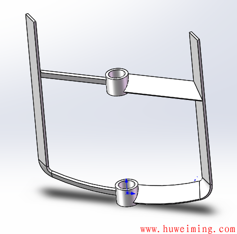 倾斜锚式桨叶绘制-通过SolidWroks